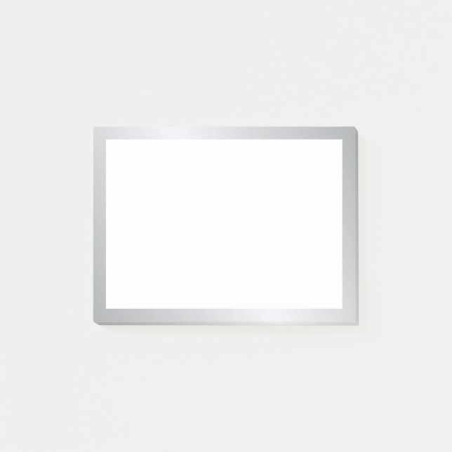 Elegant Silver Post-it Klebezettel (Vorderseite)