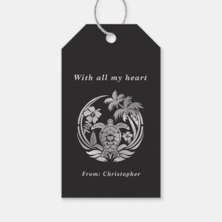 Elegant Silver Turtle Hawaiian Wedding Favor Geschenkanhänger