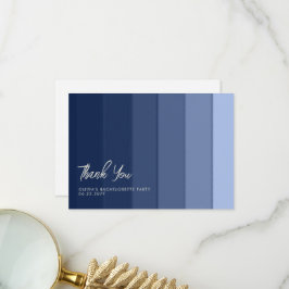 Elegant Simple Beach Navy Bachelorette Vielen Dank Dankeskarte