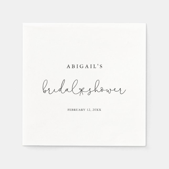 Elegant Simple Calligraphy Brautparty Napkins Serviette (Vorderseite)