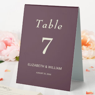 Elegant Simple Cherry Lacquer, Monogram Wedding Tischaufsteller