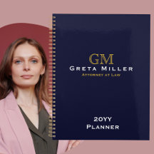 Elegant Simple Classic Gold Monogram Annual