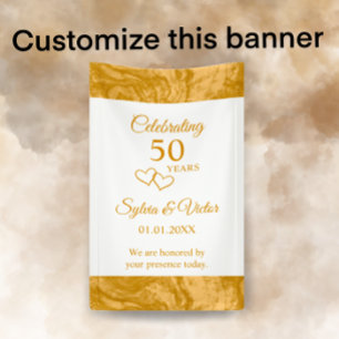 Elegant Simple Custom Gold 50-jähriges Party Banner