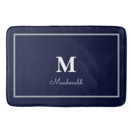 Elegant Simple Custom Monogram Badematte
