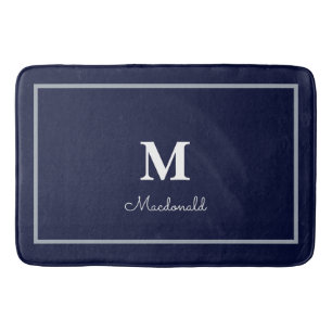 Elegant Simple Custom Monogram Badematte