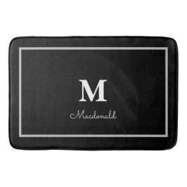 Elegant Simple Custom Monogram Badematte