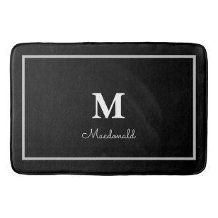 Elegant Simple Custom Monogram Badematte
