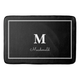 Elegant Simple Custom Monogram Badematte
