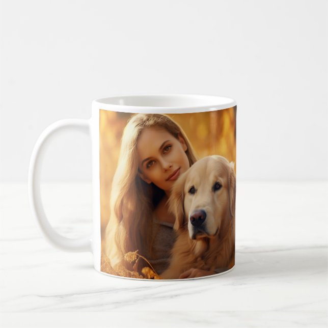 Elegant Simple Custom Pet's Simple Modern Photo Kaffeetasse (Links)