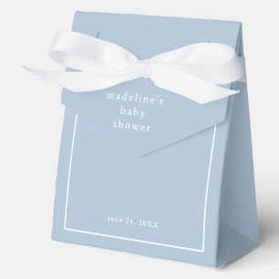 Elegant Simple Dusty Blue Boys Baby Shower Geschenkschachtel