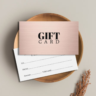 Elegant Simple Faux Rose Gold Salon