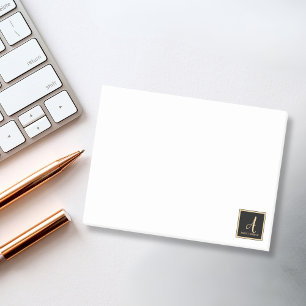 Elegant Simple Frame Monogram Post-it Klebezettel