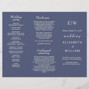 Elegant Simple Future Dusk mit Monogram Wedding Flyer