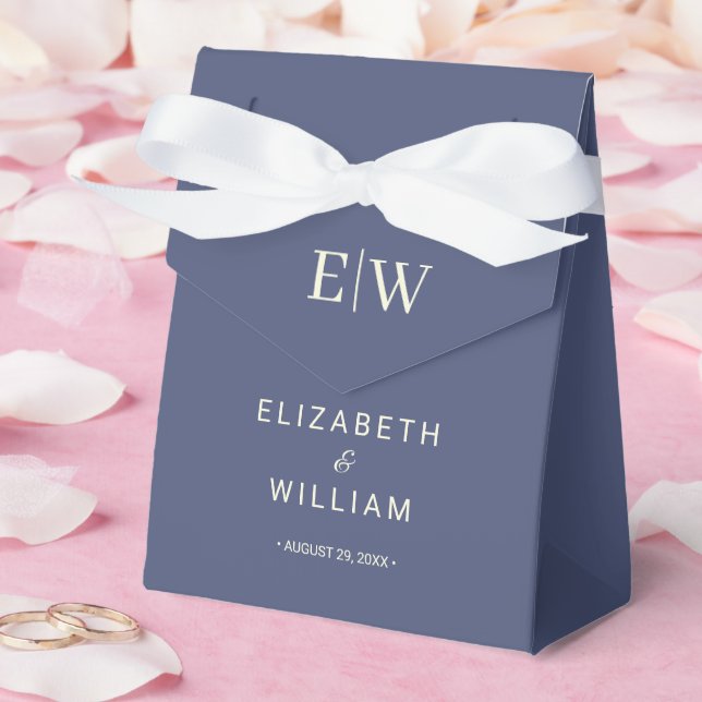 Elegant Simple Future Dusk mit Monogram Wedding Geschenkschachtel (Hochzeit)