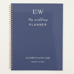 Elegant Simple Future Dusk mit Monogram Wedding Planer