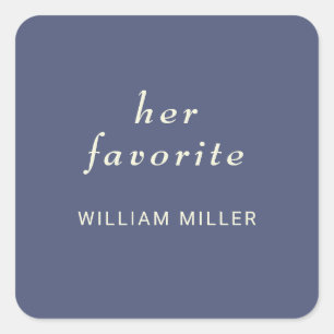 Elegant Simple Future Dusk mit Monogram Wedding Quadratischer Aufkleber