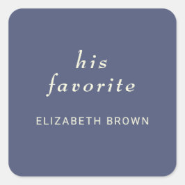 Elegant Simple Future Dusk mit Monogram Wedding Quadratischer Aufkleber