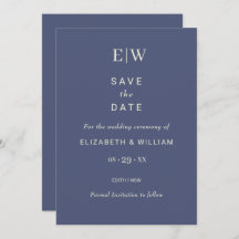 Elegant Simple Future Dusk mit Monogram Wedding