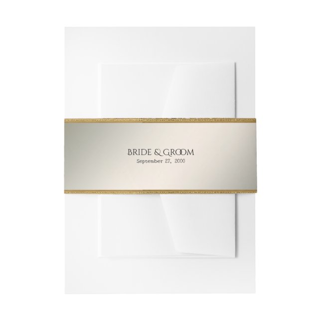 Elegant Simple Gold Einladungsbanderole (Vorderseite Beispiel)