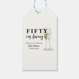 Elegant Simple I'm Loving It 50th Birthday Geschenkanhänger