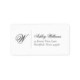 Elegant Simple Initial Address Label Adressaufkleber