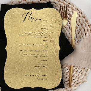 Élégant, Simple, Menu de Mariage avec Feuille de F