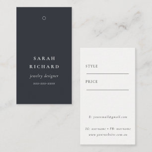 Élégant Simple Minimal Noir Blanc Étiquette de Pri