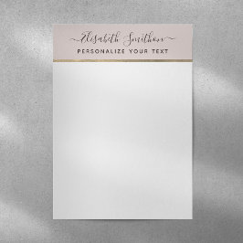 Elegant Simple Minimal Taupe Personal Stationery Briefbogen