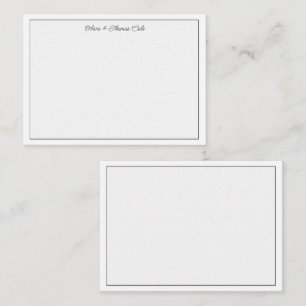 Elegant Simple Minimalistisch Stucco Wedding Coupl Mitteilungskarte