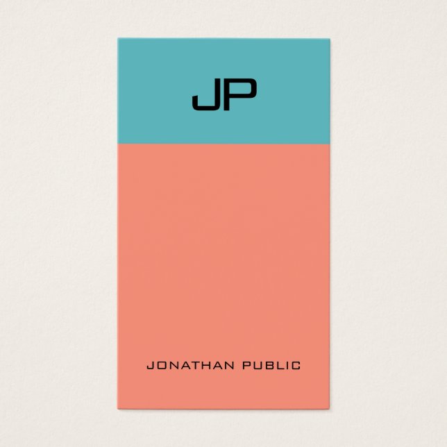 Élégant simple moderne Monogramme professionnel (Devant)