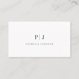 Elegant Simple Monogram Professional  Minimalist Visitenkarte