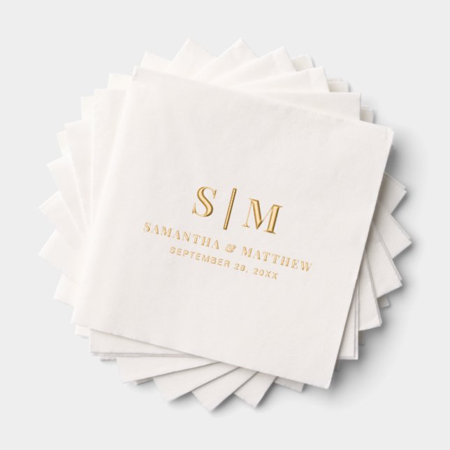 Élégant simple Monogramme simple Mariage minimalis (Insitu (empilé))
