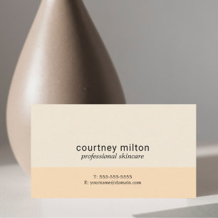 Elegant Simple Pastel Beauty Consultant Visitenkarte