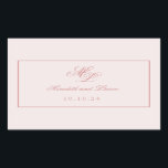 Elegant Simple Pink Monogram Rechteckiger Aufkleber<br><div class="desc">Die Rosa-Suite verfügt über einen wunderschönen klassischen Script-Schriftart mit einem zweistelligen Monogramm und einem doppelten Rand. Es handelt sich um eine einfache,  klassische Suite,  die mit individuellen Stücken in verschiedenen Rose,  Rosa,  staubiger Rose,  Elfenbein,  Creme und Rot gefüllt ist. Die Suite ist elegant,  zeitlos,  romantisch und feminin.</div>