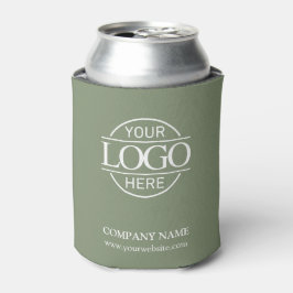 Elegant Simple Sage Green Company Business Logo Dosenkühler