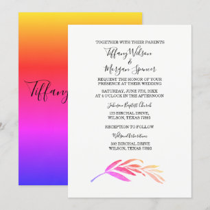 Elegant Simple Script Einladungen zur gleichgeschl