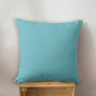 Elegant Simple Solid Aqua Blue Kissen