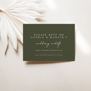 Élégant site de Mariage en ligne RSVP moderne vert