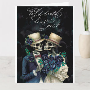 Elegant Skeleton Eukalyptus Halloween Jahrestag Karte