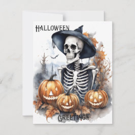 Elegant Skeleton Halloween Wassercolor