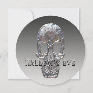 Elegant Skull Einziges Halloween Einladung