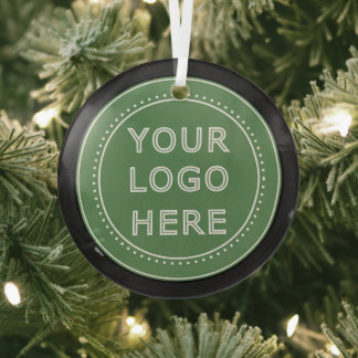 Elegant & Sleek Black QR Code Ornament Aus Glas