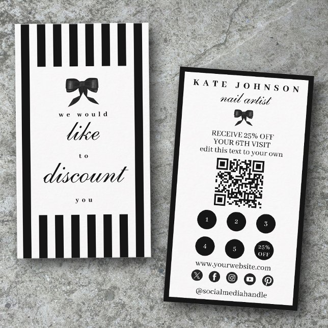 Elegant Small Business Customer Loyalty Discount  Visitenkarte (Elegant Small Business Customer Loyalty Discount Business Card)
