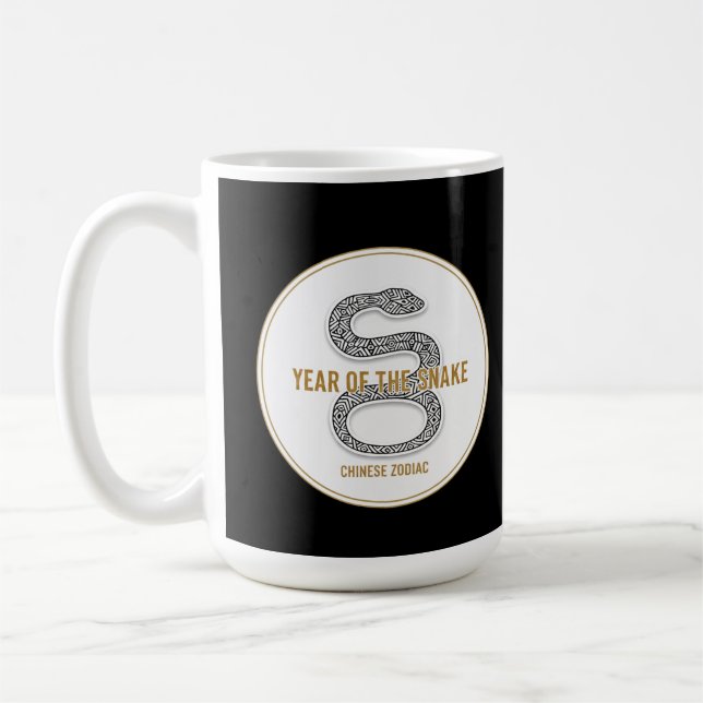 Elegant Snake - Luxury Chinese Zodiac Art & Mystic Kaffeetasse (Links)