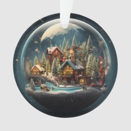Elegant Snow Glob Ornament