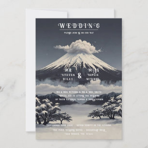 Elegant Snow Volcano Einladung zur Hochzeit
