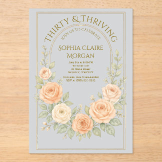 Elegant Soft Arch Garden Floral Birthday Acryleinladungen