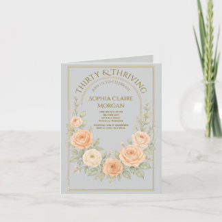 Elegant Soft Arch Garden Floral Birthday Einladung