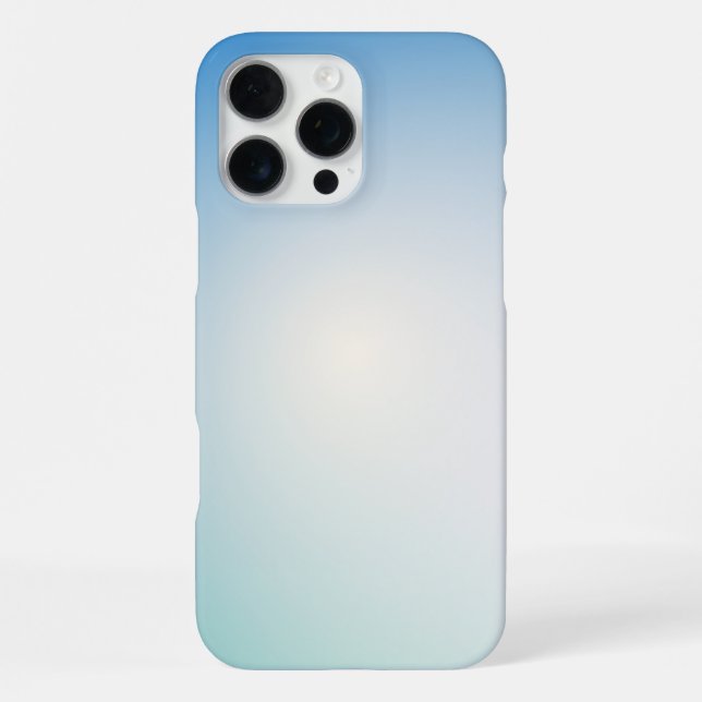  Elegant Soft Blue & White Ombre  iPhone 16 Pro Max Hülle (Rückseite)