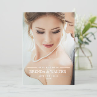Elegant Soft Focus Custom Photo Portrait Wedding Einladung